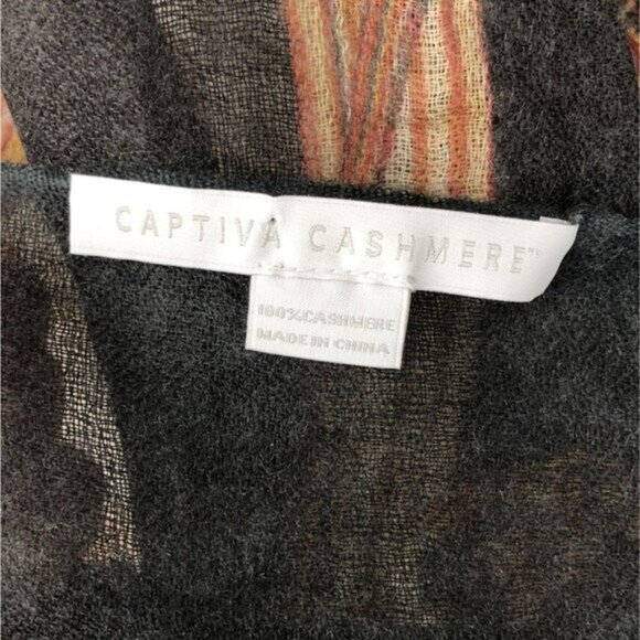 Captiva Cashmere Equestrian Featherweight Scarf Black & Gold Old Money Preppy - Picture 4 of 8